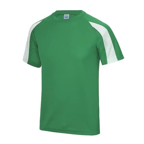 Dri-Fit Contrast Cool T - Kelly Green - Arctic White.