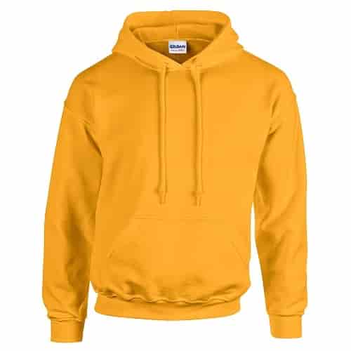 Gele unisex hoodie vanaf S t/m XXL.