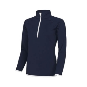 girlie cool zip sweat JC036 french navy-white