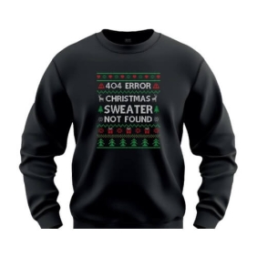 Kersttrui 404 error christmas sweater not found.