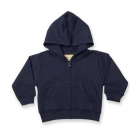 Larkwood LW005 Navy baby zip hoodie voorkant
