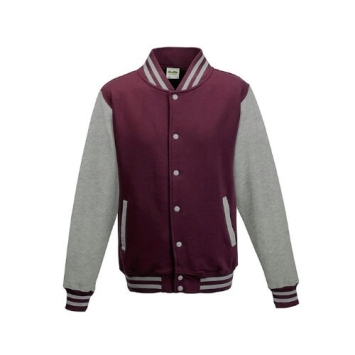 Varsity Jackets JH043 Burgundy-Heather grey.